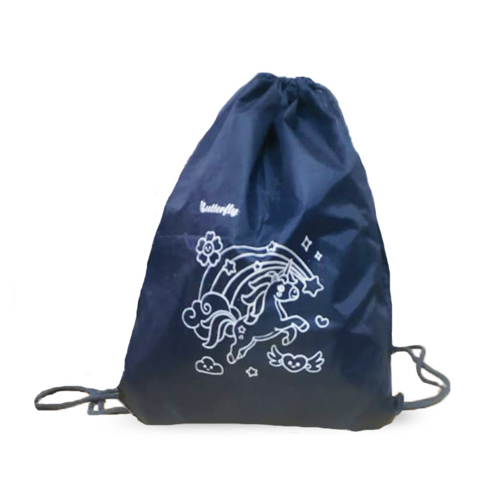 String bag navy blue unircon