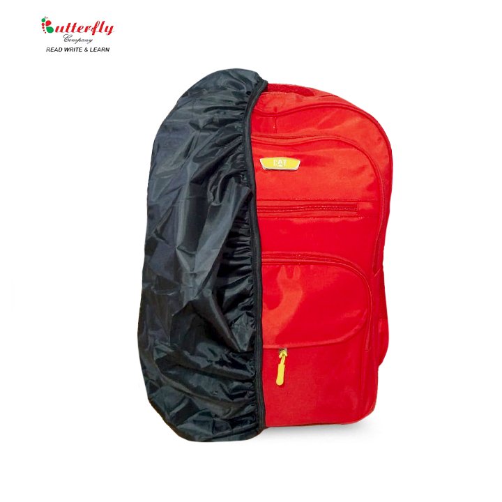 Spacious Laptop Bag With Raincover 2 Six ZIp Red raincover