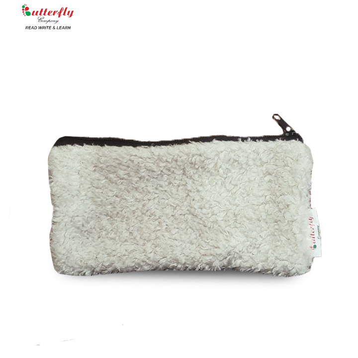 white fur pouch