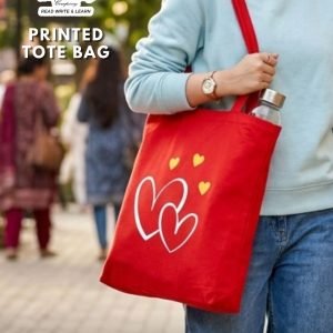 Printed Red Tote Bag